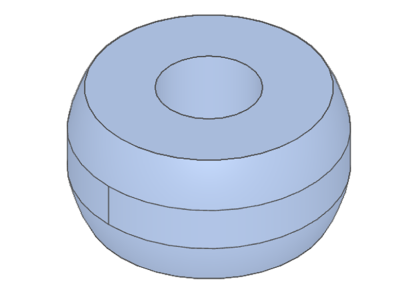 The outer-most diameter has a cylindrical section