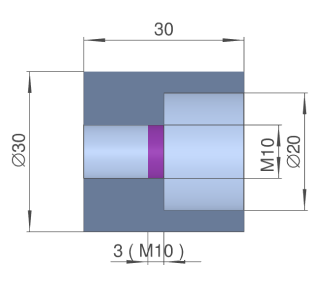 Specified effective depth on right side