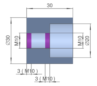 Specified effective depth on both sides