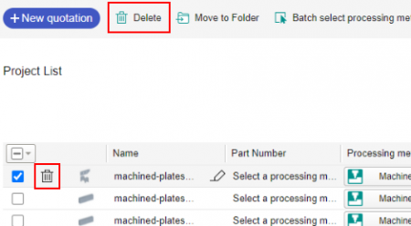 Deleting Projects​
