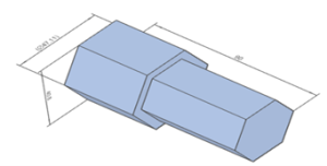 A 3D model of Hexagon Bar Profile Shape