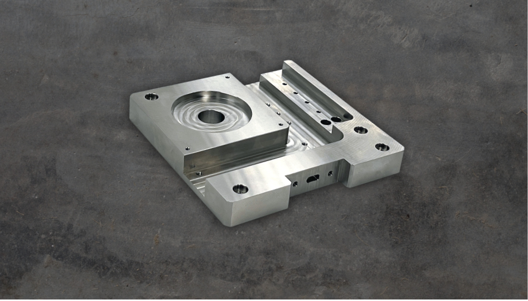 A base plate part made of 304 stainless steel