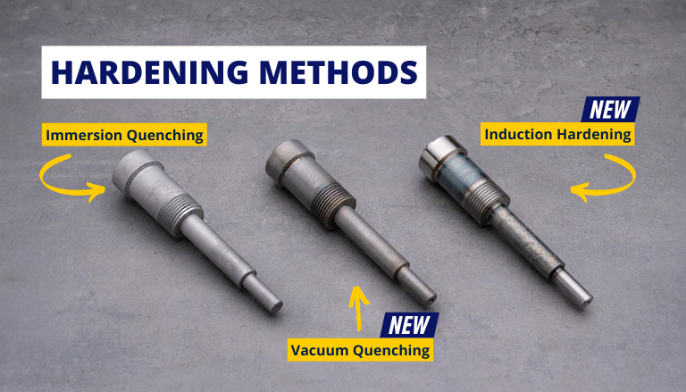 Added two additional heat treatment options to meviy CNC Turning such as Vacuum Quenching & Induction Hardening